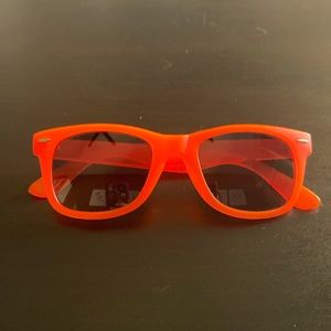 Neon orange sunglasses